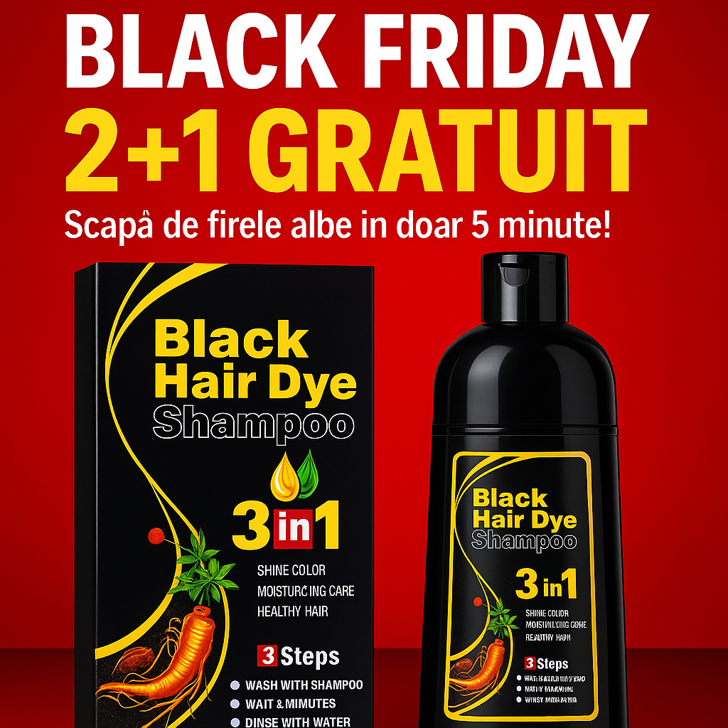 Șampon nuanțator 3 în 1 (NATURAL), scapă de firele albe